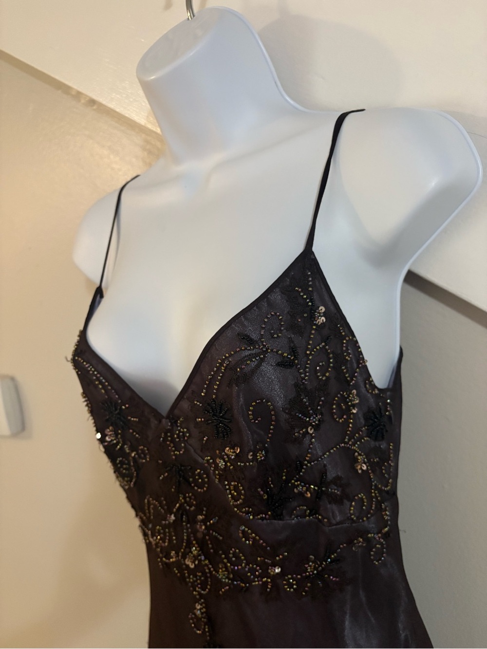 Adrianna Papell Evening brown and purple silk dress size 12 - Picture 6 of 16
